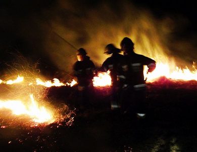 Pożar traw na ul. Bugajskiej.